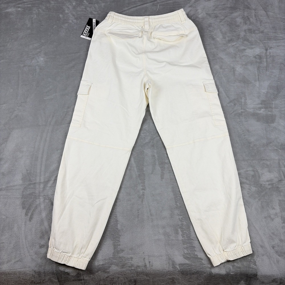 Refuge Cargo Jogger Pants Womens Size M Off-White Cream Extensible Twill 17-360 - Picture 2 of 10